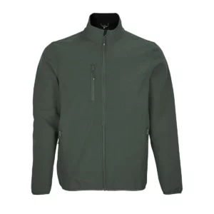 Chaqueta softshell hombre SOL’S FALCON MEN 03827 en Verde bosque, frontal sin persona.