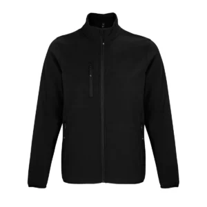 Chaqueta softshell hombre SOL’S FALCON MEN 03827 en Negro, frontal sin persona.