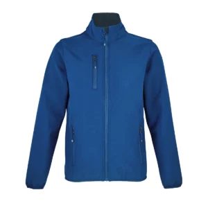 Chaqueta softshell mujer SOL’S FALCON WOMEN 03828 en Azul royal, frontal sin persona.