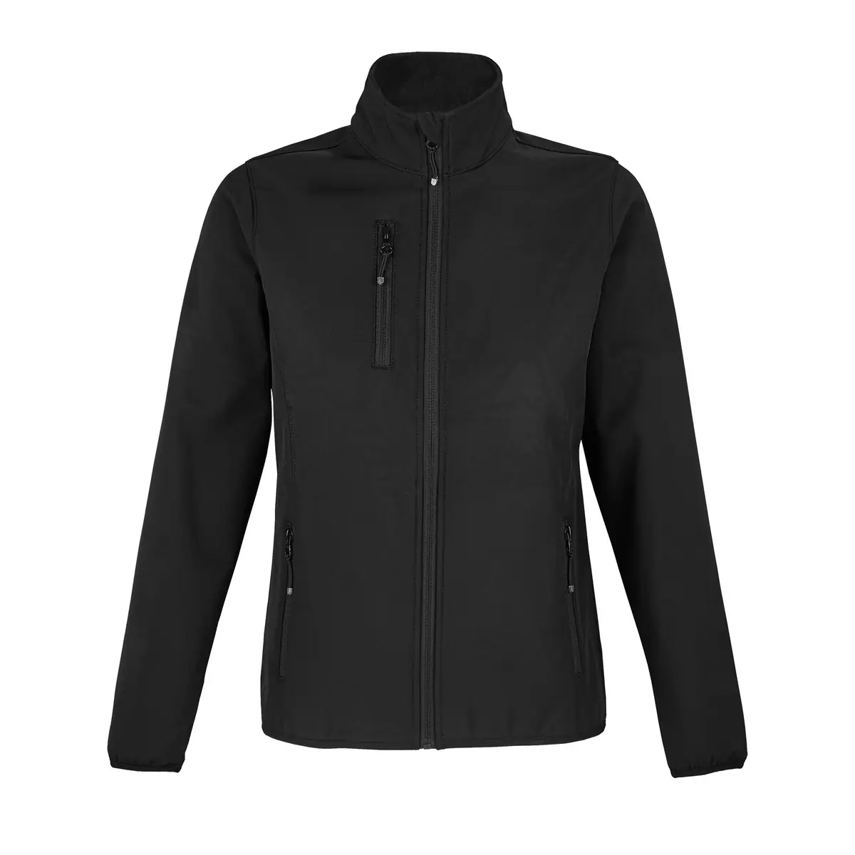 Chaqueta softshell mujer SOL’S FALCON WOMEN 03828 7 Chaqueta softshell mujer SOL’S FALCON WOMEN 03828 en Negro, frontal sin persona.