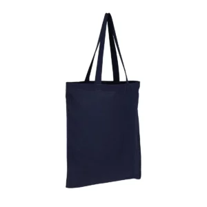 Bolsa de compra reciclada SOL’S AWAKE 03829 en French marino, tres cuartos.