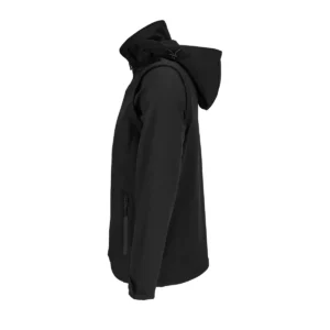 Chaqueta softshell unisex SOL’S FALCON 3IN1 03995 en Negro, vista lateral sin persona.