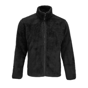 Chaqueta polar unisex SOL’S FINCH 04022 en Negro, frontal sin persona.