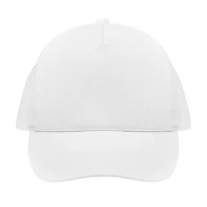 Gorra unisex SOL’S SEOUL 04092 en Blanco, frontal sin persona.