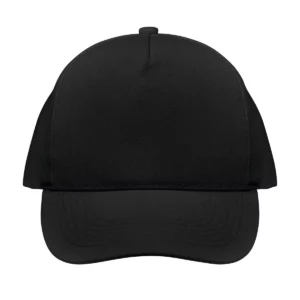 Gorra unisex SOL’S SEOUL 04092 en Negro, frontal sin persona.