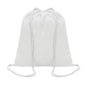 Mochila con cordones SOL’S GENOVA 04095 en Blanco, frontal sin persona.