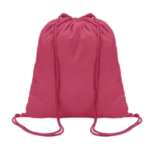 Mochila con cordones SOL’S GENOVA 04095 en Rosa oscuro, frontal sin persona.