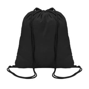 Mochila con cordones SOL’S GENOVA 04095 en Negro, frontal sin persona.