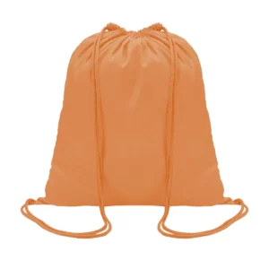 Mochila con cordones SOL’S GENOVA 04095 en Naranja claro, frontal sin persona.