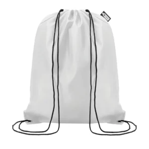 Mochila con cordones SOL’S CONSCIOUS 04103 en Blanco, frontal sin persona.