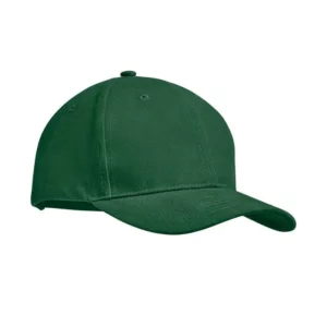 Gorra unisex SOL’S TEKAPO 04343 en Verde botella, vista de tres cuartos.