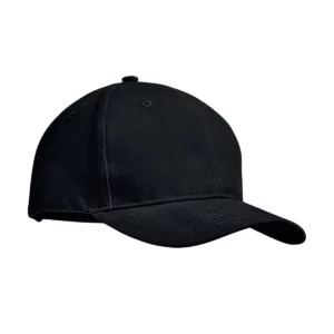 Gorra unisex SOL’S TEKAPO 04343 en Negro, vista de tres cuartos.