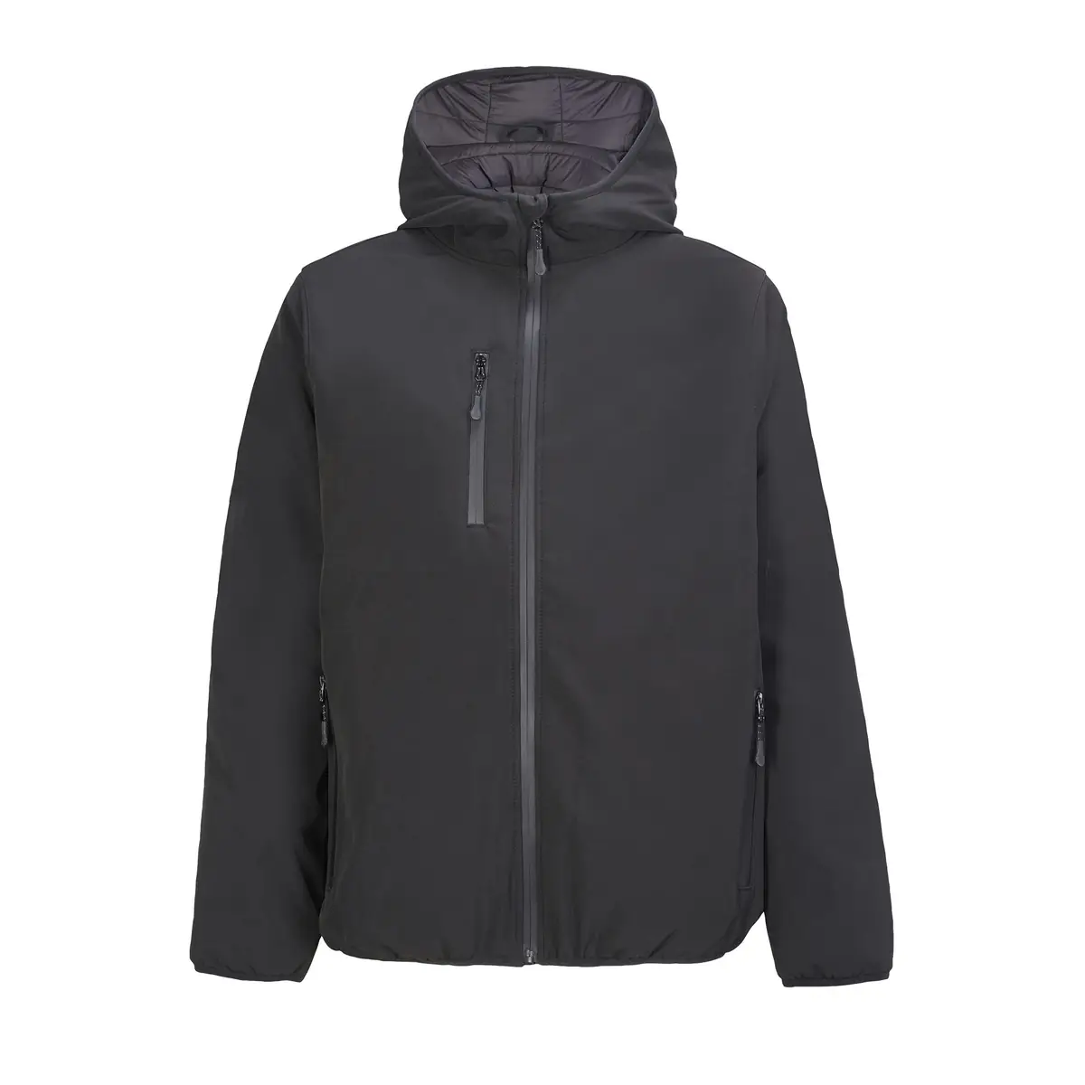 Chaqueta softshell hombre SOL’S FALCON PADDED MEN 04449 3 Chaqueta softshell hombre SOL’S FALCON PADDED MEN 04449 en Negro, frontal sin persona.