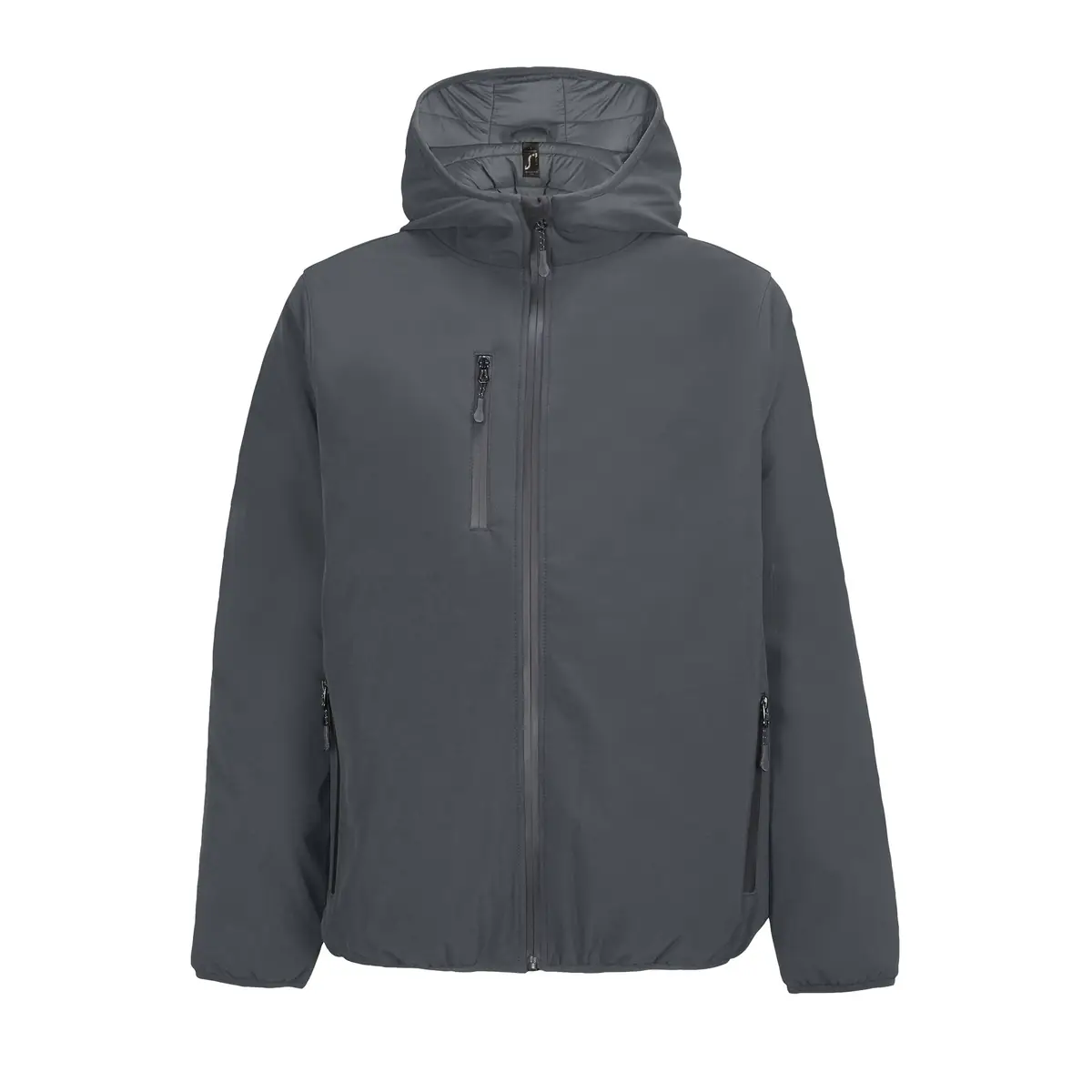 Chaqueta softshell hombre SOL’S FALCON PADDED MEN 04449 4 Chaqueta softshell hombre SOL’S FALCON PADDED MEN 04449 en Antracita, frontal sin persona.