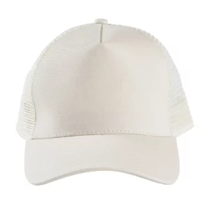 Gorra de malla unisex SOL’S BLINK 04451 en Blanco hueso, frontal sin persona.