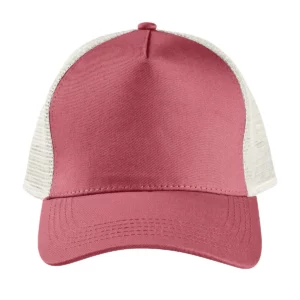 Gorra de malla unisex SOL’S BLINK 04451 en Rosa folk/Blanco hueso, frontal sin persona.