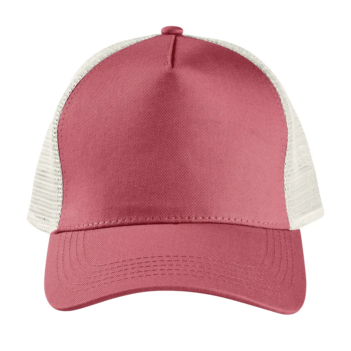 Gorra de malla unisex SOL’S BLINK 04451 10 Gorra de malla unisex SOL’S BLINK 04451 en Rosa folk/Blanco hueso, frontal sin persona.
