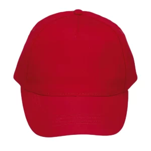 Gorra infantil SOL’S BUZZ KIDS 04745 en Rojo, frontal sin persona.