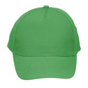 Gorra infantil SOL’S BUZZ KIDS 04745 en Verde pradera, frontal sin persona.