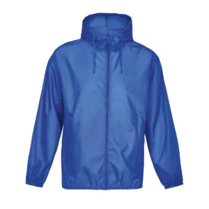Cortavientos unisex SOL’S SHIELD 04758 en Azul royal, frontal sin persona.