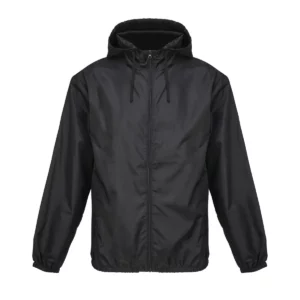 Cortavientos unisex SOL’S SHIELD 04758 en Negro, frontal sin persona.