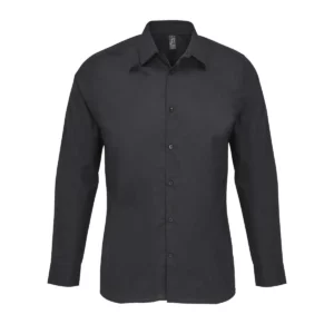 Camisa popelina hombre SOL’S BAILEY MEN 04770 en Negro, frontal sin persona.