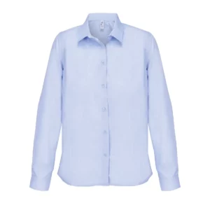 Camisa popelina mujer SOL’S BAILEY WOMEN 04771 en Azul cielo, frontal sin persona.