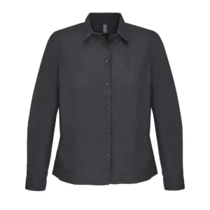 Camisa popelina mujer SOL’S BAILEY WOMEN 04771 en Negro, frontal sin persona.