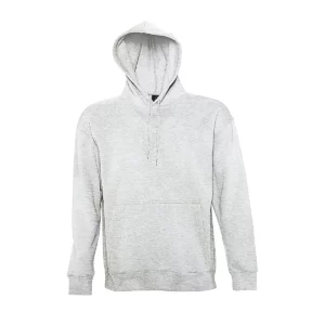 Sudadera con capucha unisex SOL’S SLAM 13251 en Ash, frontal sin persona.
