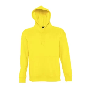 Sudadera con capucha unisex SOL’S SLAM 13251 en Limón, frontal sin persona.