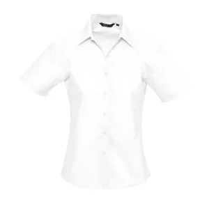 Camisa Oxford mujer SOL’S ELITE 16030 en Blanco, frontal sin persona.