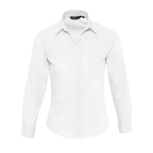 Camisa manga larga mujer SOL’S EXECUTIVE 16060 en Blanco, frontal sin persona.