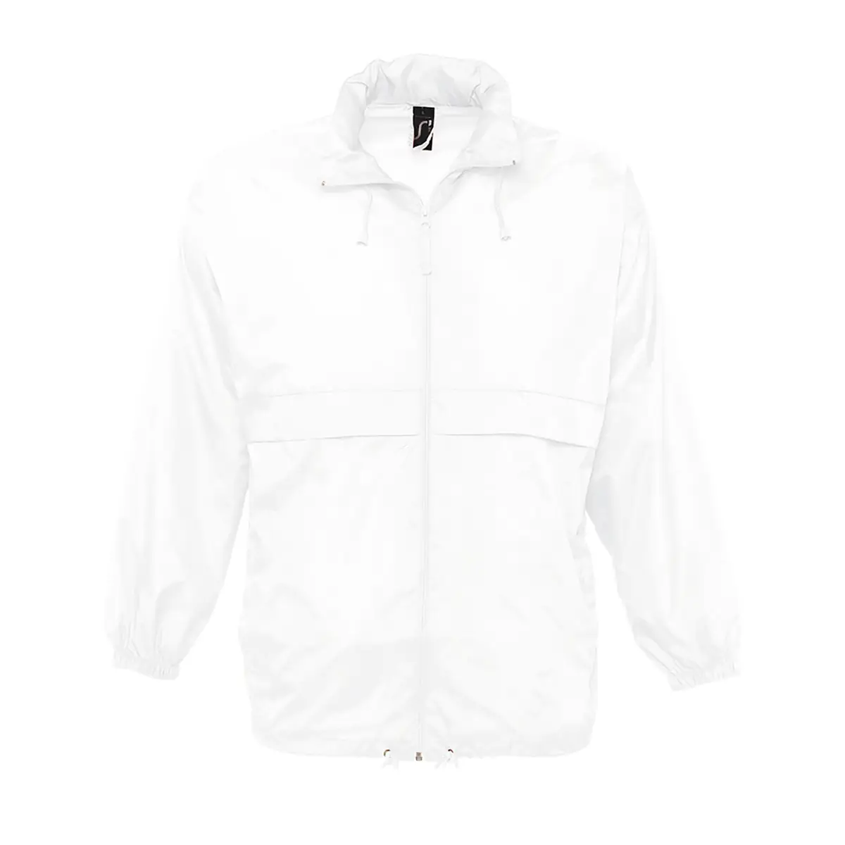 Cortavientos unisex SOL’S SURF 32000 3 Cortavientos unisex SOL’S SURF 32000 en Blanco, frontal sin persona.