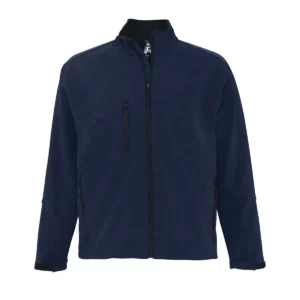 Chaqueta softshell hombre SOL’S RELAX 46600 en Azul profundo, frontal sin persona.
