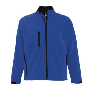 Chaqueta softshell hombre SOL’S RELAX 46600 en Azul royal, frontal sin persona.