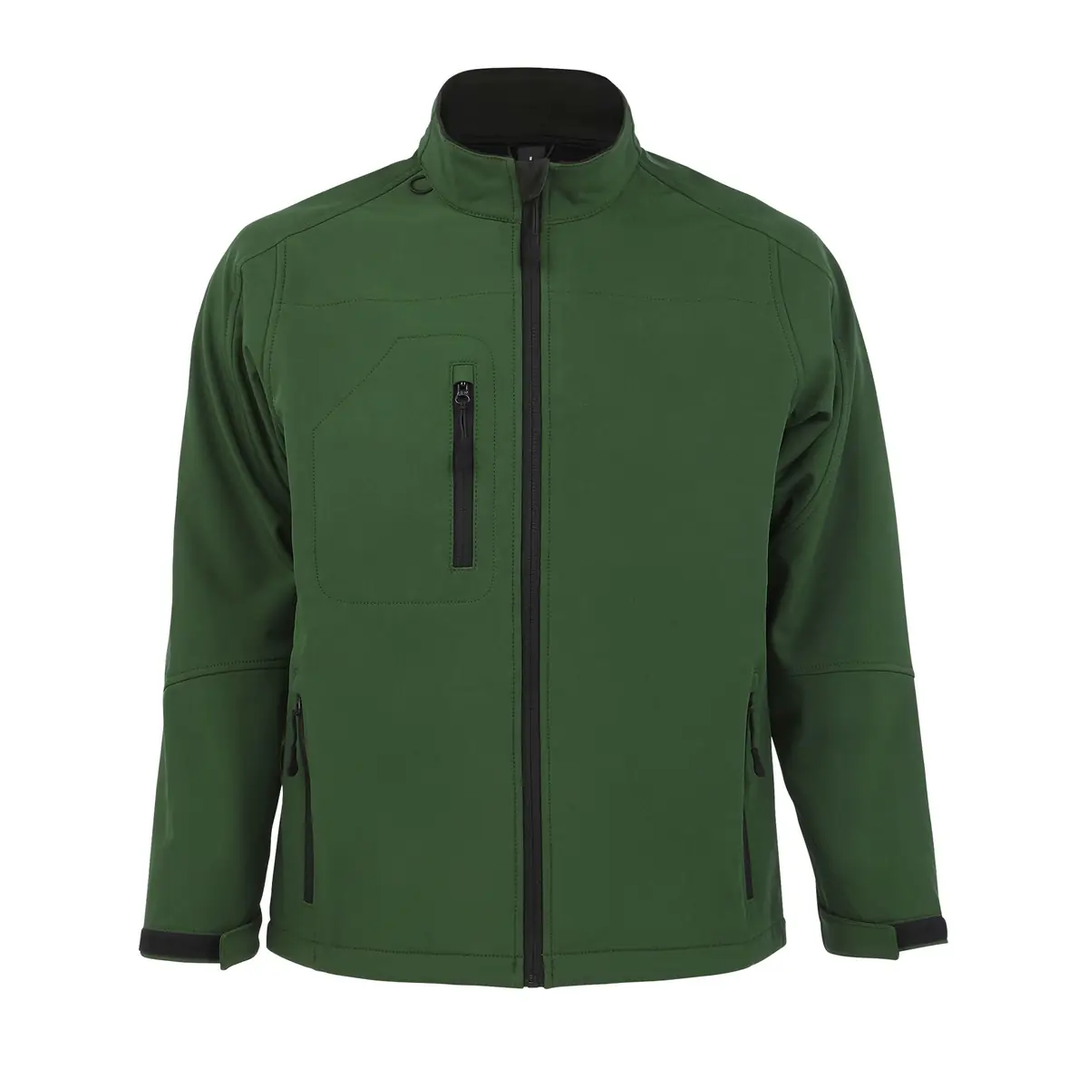 Chaqueta softshell hombre SOL’S RELAX 46600 12 Chaqueta softshell hombre SOL’S RELAX 46600 en Verde botella, frontal sin persona.