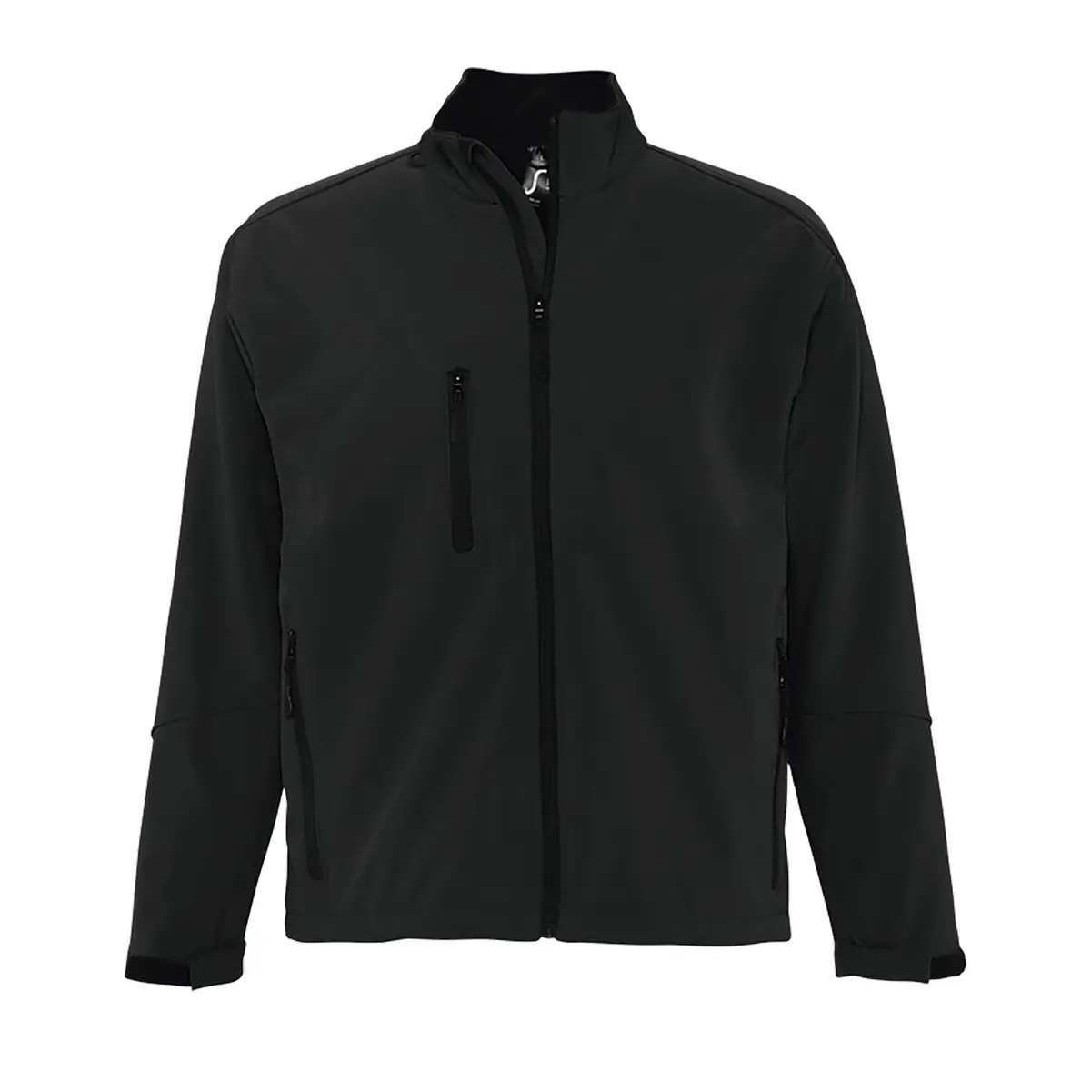 Chaqueta softshell hombre SOL’S RELAX 46600 7 Chaqueta softshell hombre SOL’S RELAX 46600 en Negro, frontal sin persona.
