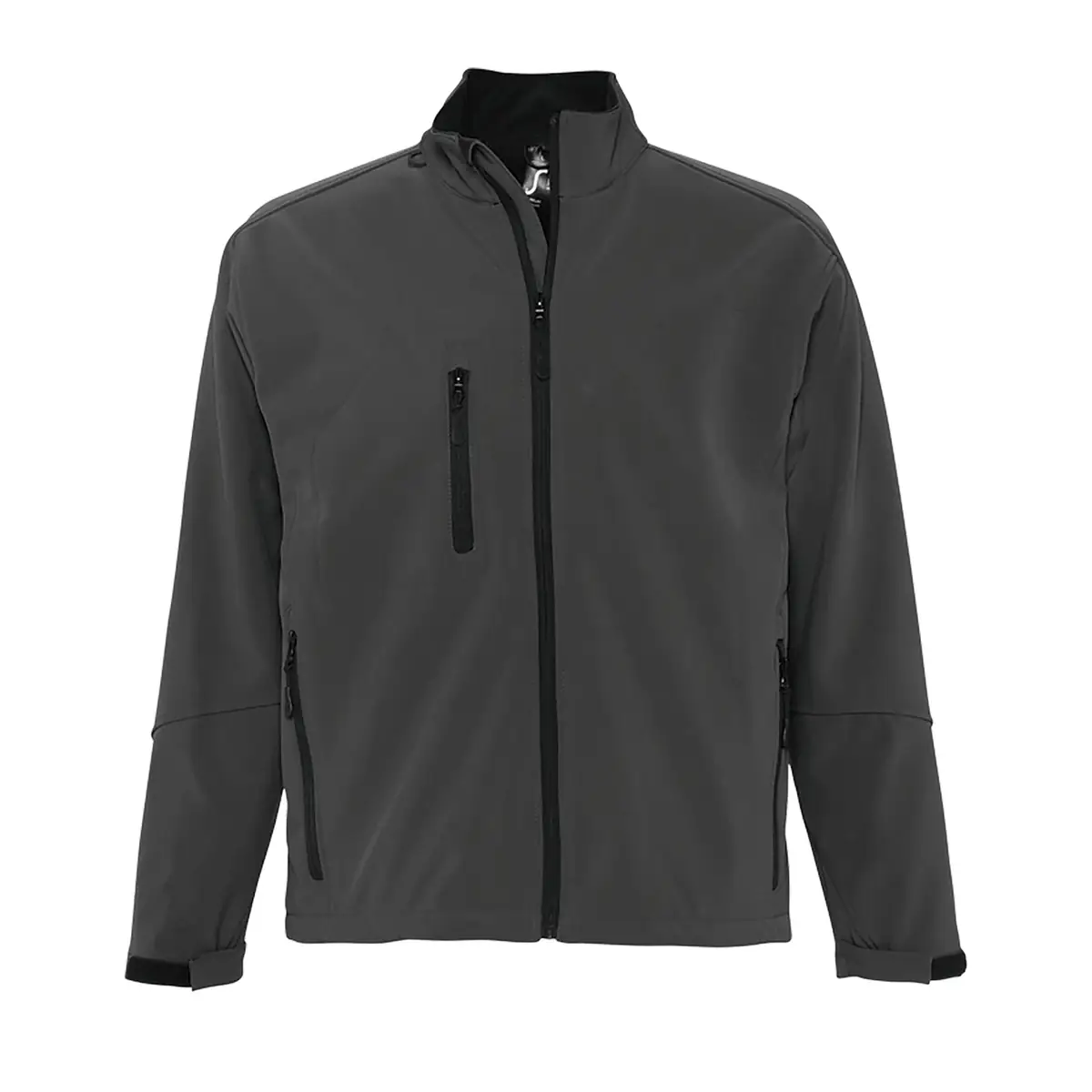 Chaqueta softshell hombre SOL’S RELAX 46600 3 Chaqueta softshell hombre SOL’S RELAX 46600 en Antracita, frontal sin persona.