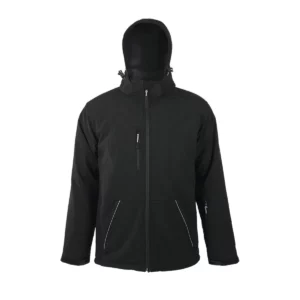 Chaqueta softshell hombre SOL’S ROCK MEN 46604 en Negro, frontal sin persona.