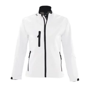 Chaqueta softshell mujer SOL’S ROXY 46800 en Blanco, frontal sin persona.