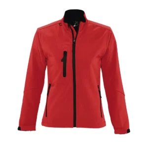 Chaqueta softshell mujer SOL’S ROXY 46800 en Rojo chili, frontal sin persona.