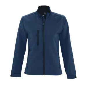 Chaqueta softshell mujer SOL’S ROXY 46800 en Azul profundo, frontal sin persona.