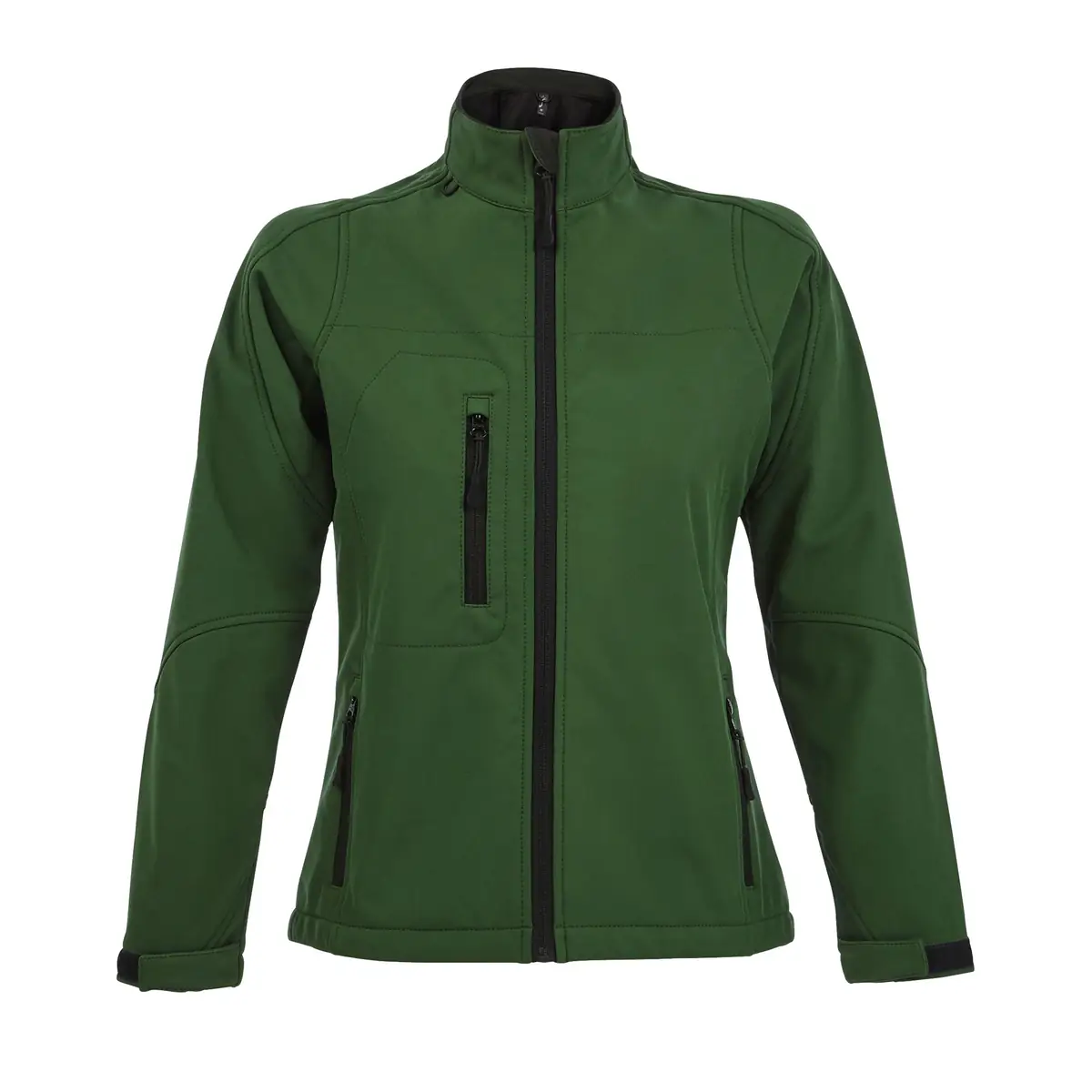 Chaqueta softshell mujer SOL’S ROXY 46800 11 Chaqueta softshell mujer SOL’S ROXY 46800 en Verde botella, frontal sin persona.