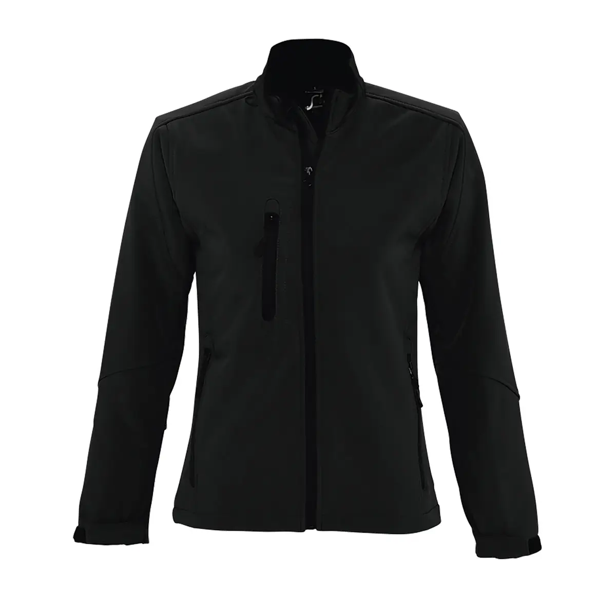 Chaqueta softshell mujer SOL’S ROXY 46800 7 Chaqueta softshell mujer SOL’S ROXY 46800 en Negro, frontal sin persona.