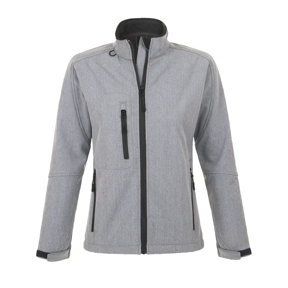 Chaqueta softshell mujer SOL’S ROXY 46800 10 Chaqueta softshell mujer SOL’S ROXY 46800 en Gris mezcla, frontal sin persona.