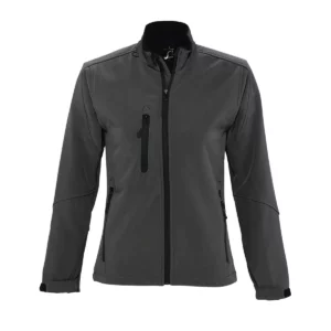 Chaqueta softshell mujer SOL’S ROXY 46800 en Antracita, frontal sin persona.