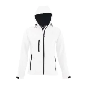 Chaqueta softshell mujer SOL’S REPLAY WOMEN 46802 en Blanco, frontal sin persona.