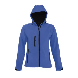 Chaqueta softshell mujer SOL’S REPLAY WOMEN 46802 en Azul royal, frontal sin persona.