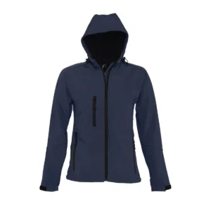 Chaqueta softshell mujer SOL’S REPLAY WOMEN 46802 en French marino, frontal sin persona.