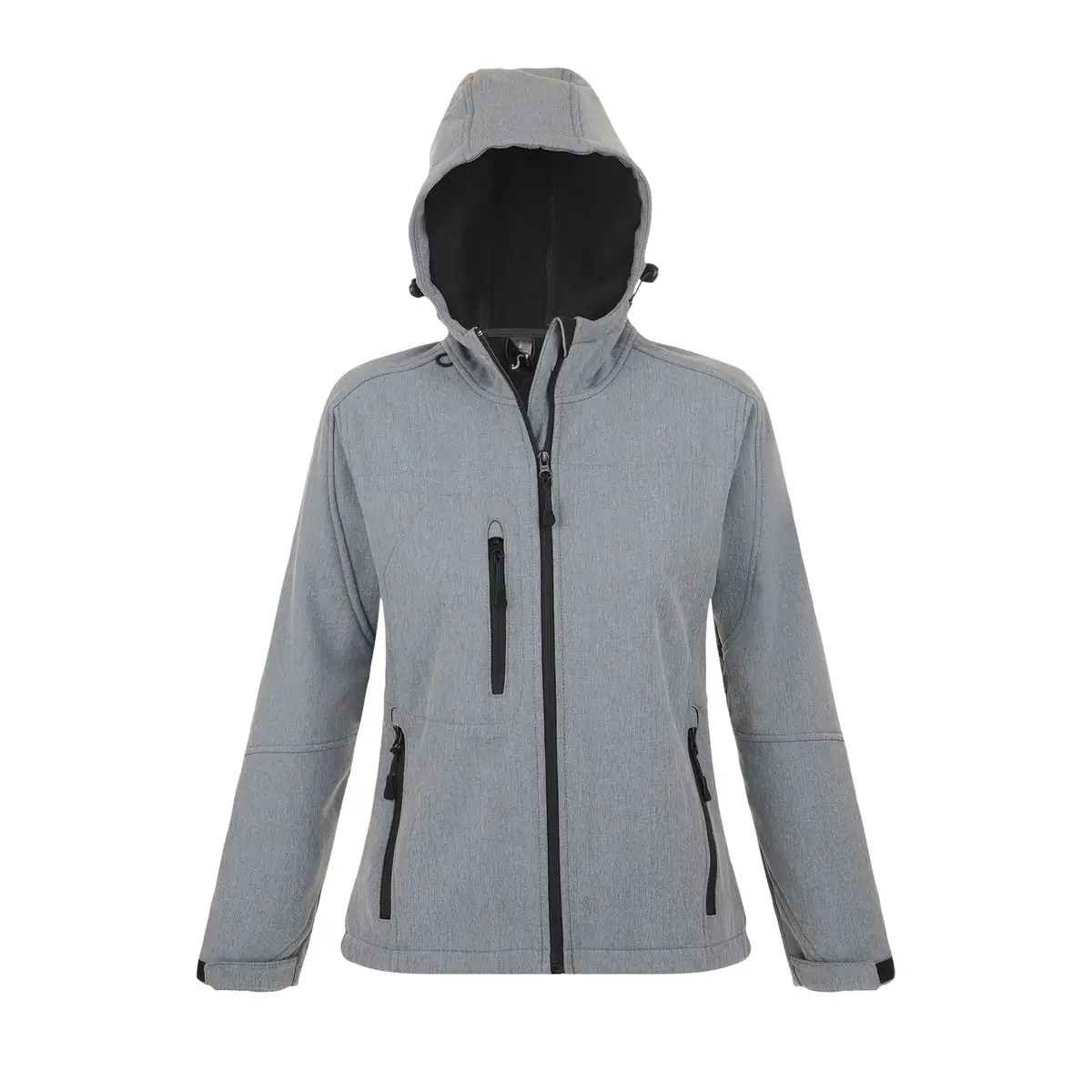 Chaqueta softshell mujer SOL’S REPLAY WOMEN 46802 8 Chaqueta softshell mujer SOL’S REPLAY WOMEN 46802 en Gris mezcla, frontal sin persona.